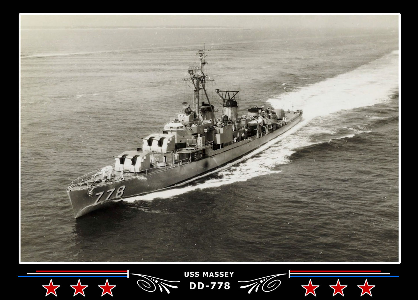 USS Massey DD-778 Canvas Photo Print