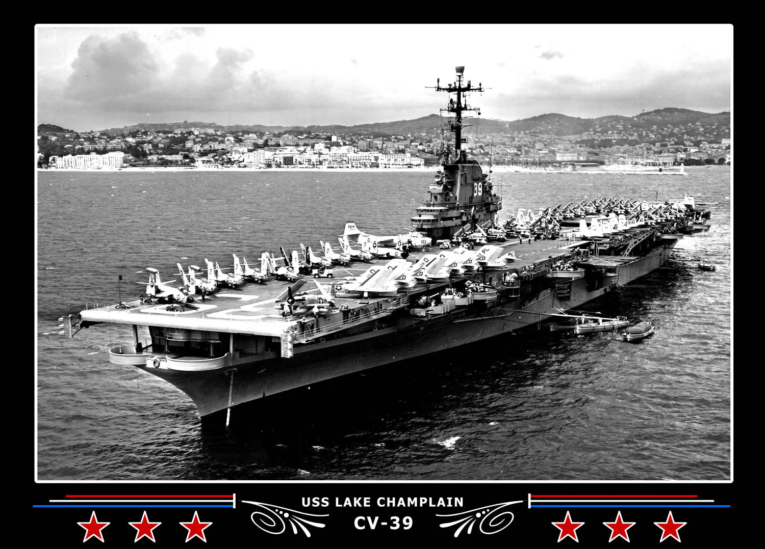 USS Lake Champlain CV-39 Canvas Photo Print