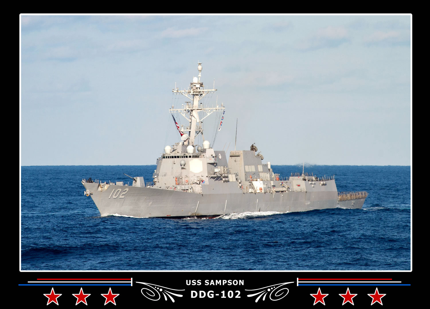 USS Sampson DDG-102 Canvas Photo Print