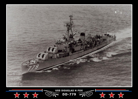 USS Douglas H Fox DD-779 Canvas Photo Print