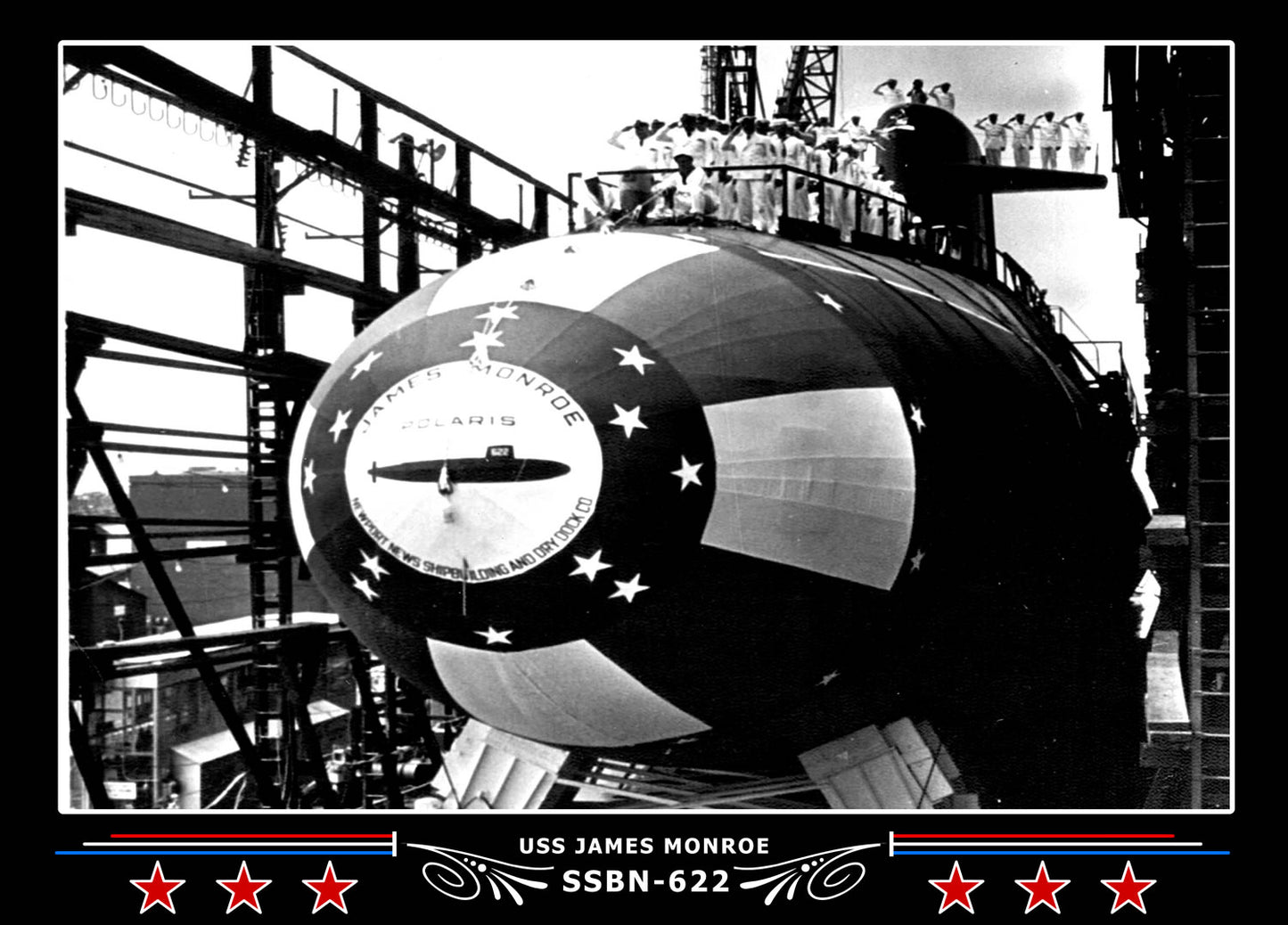 USS James Monroe SSBN-622 Canvas Photo Print
