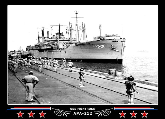 USS Montrose APA212 Canvas Photo Print