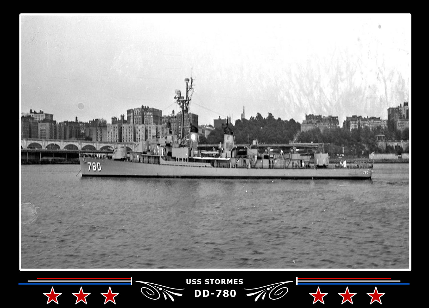 USS Stormes DD-780 Canvas Photo Print