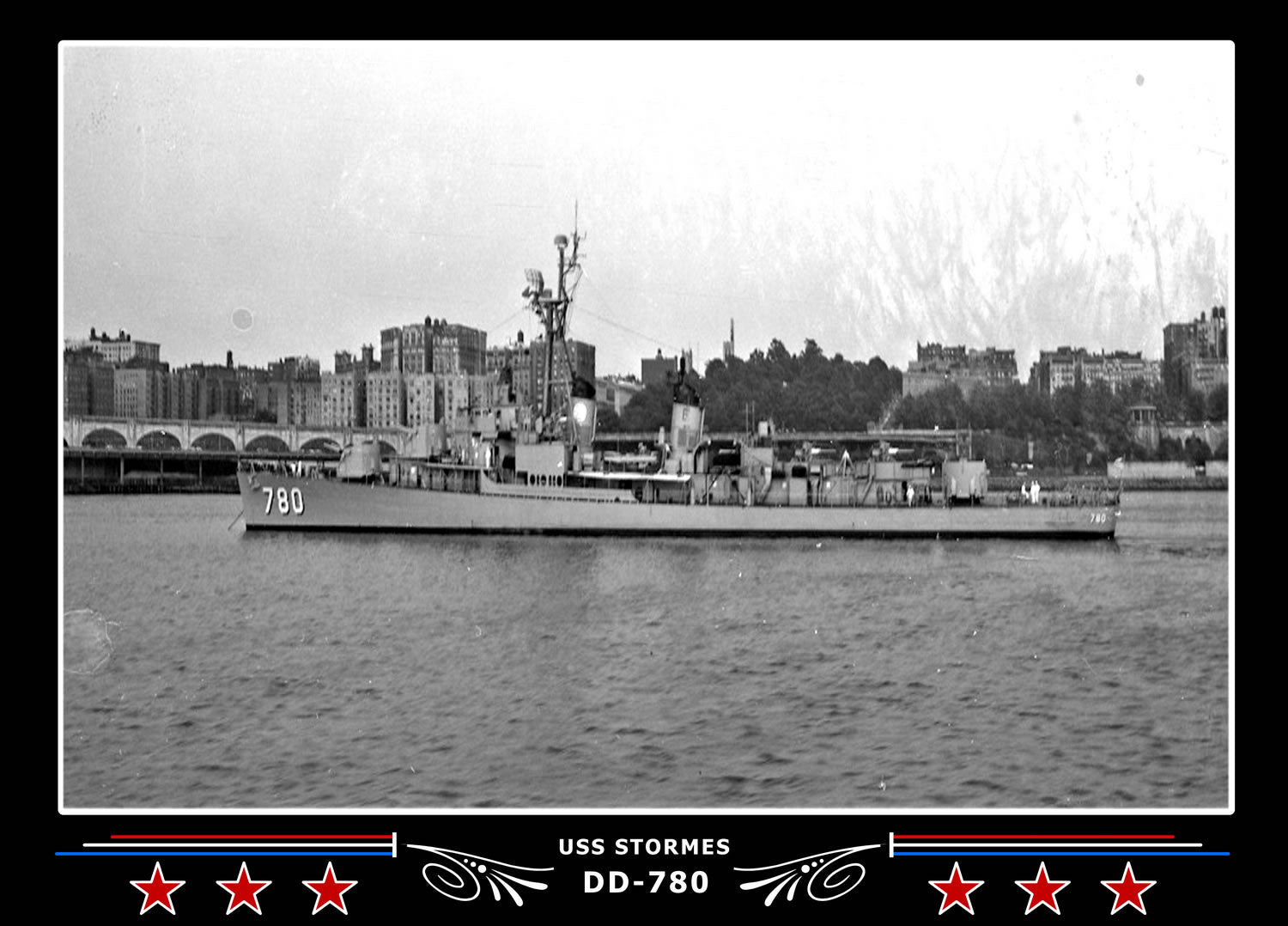 USS Stormes DD-780 Canvas Photo Print