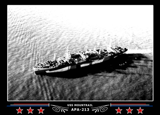 USS Mountrail APA213 Canvas Photo Print