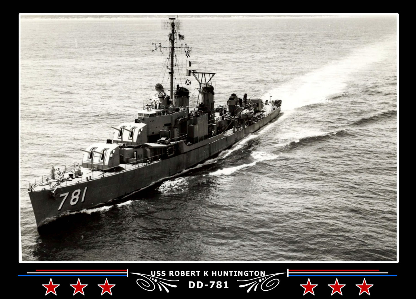 USS Robert K Huntington DD-781 Canvas Photo Print