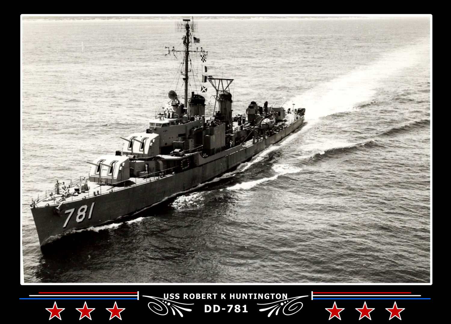 USS Robert K Huntington DD-781 Canvas Photo Print