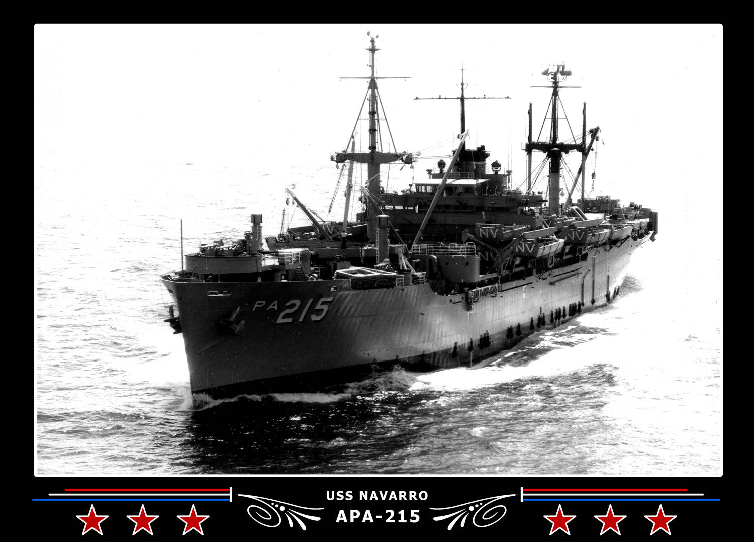USS Navarro APA215 Canvas Photo Print