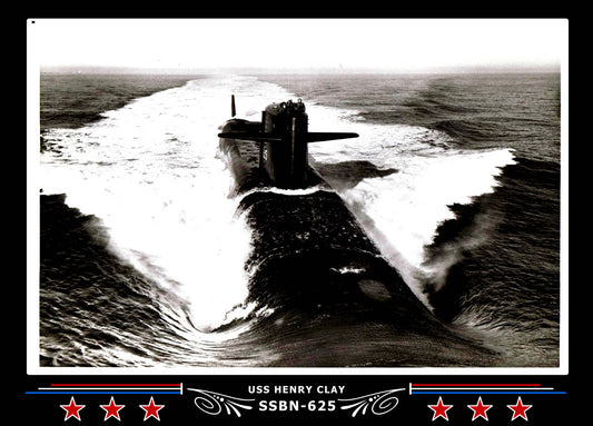 USS Henry Clay SSBN-625 Canvas Photo Print
