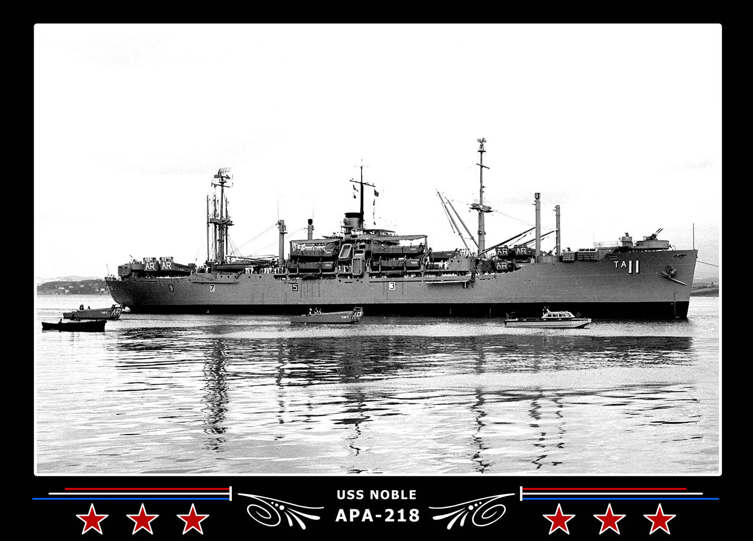 USS Noble APA218 Canvas Photo Print