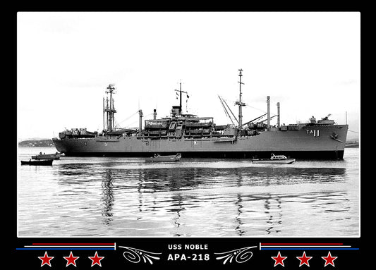 USS Noble APA218 Canvas Photo Print