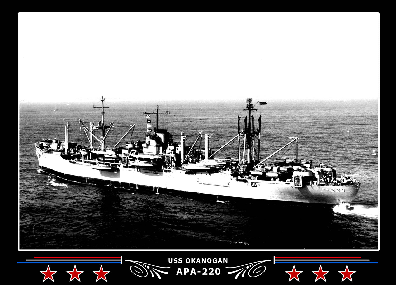 USS Okanogan APA220 Canvas Photo Print