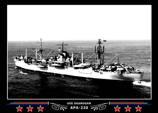 USS Okanogan APA220 Canvas Photo Print