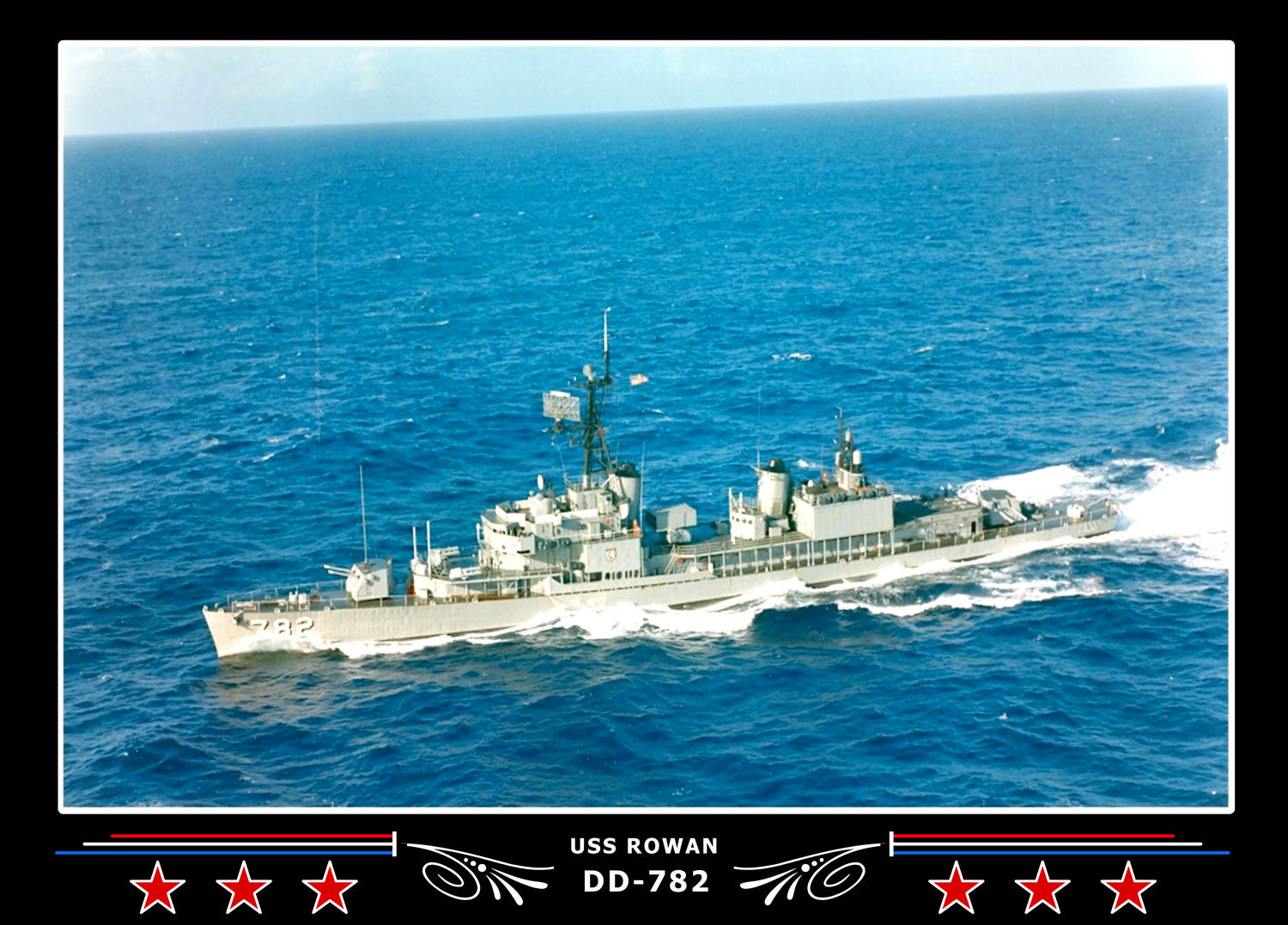 USS Rowan DD-782 Canvas Photo Print