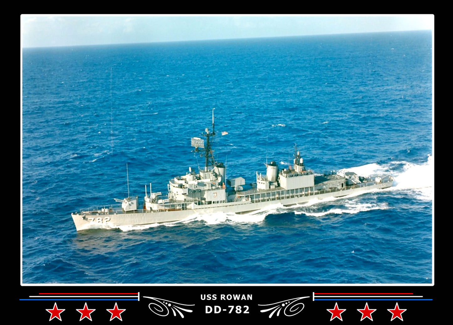 USS Rowan DD-782 Canvas Photo Print