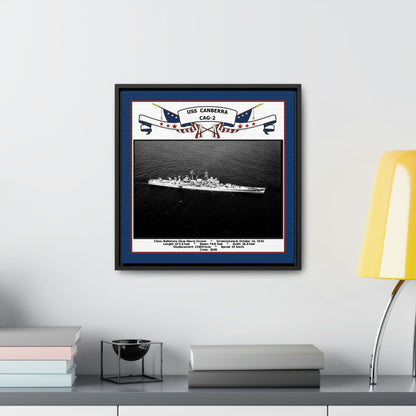 USS Canberra CAG-2 Navy Floating Frame Photo Desk View