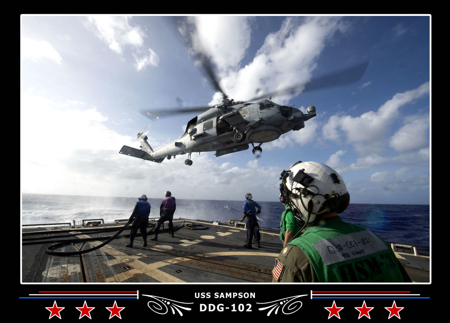 USS Sampson DDG-102 Canvas Photo Print