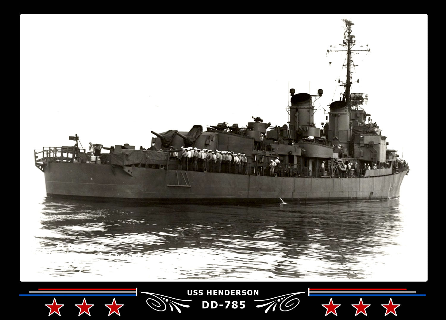 USS Henderson DD-785 Canvas Photo Print