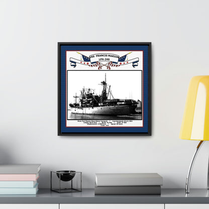 USS Francis Marion LPA-249 Navy Floating Frame Photo Desk View