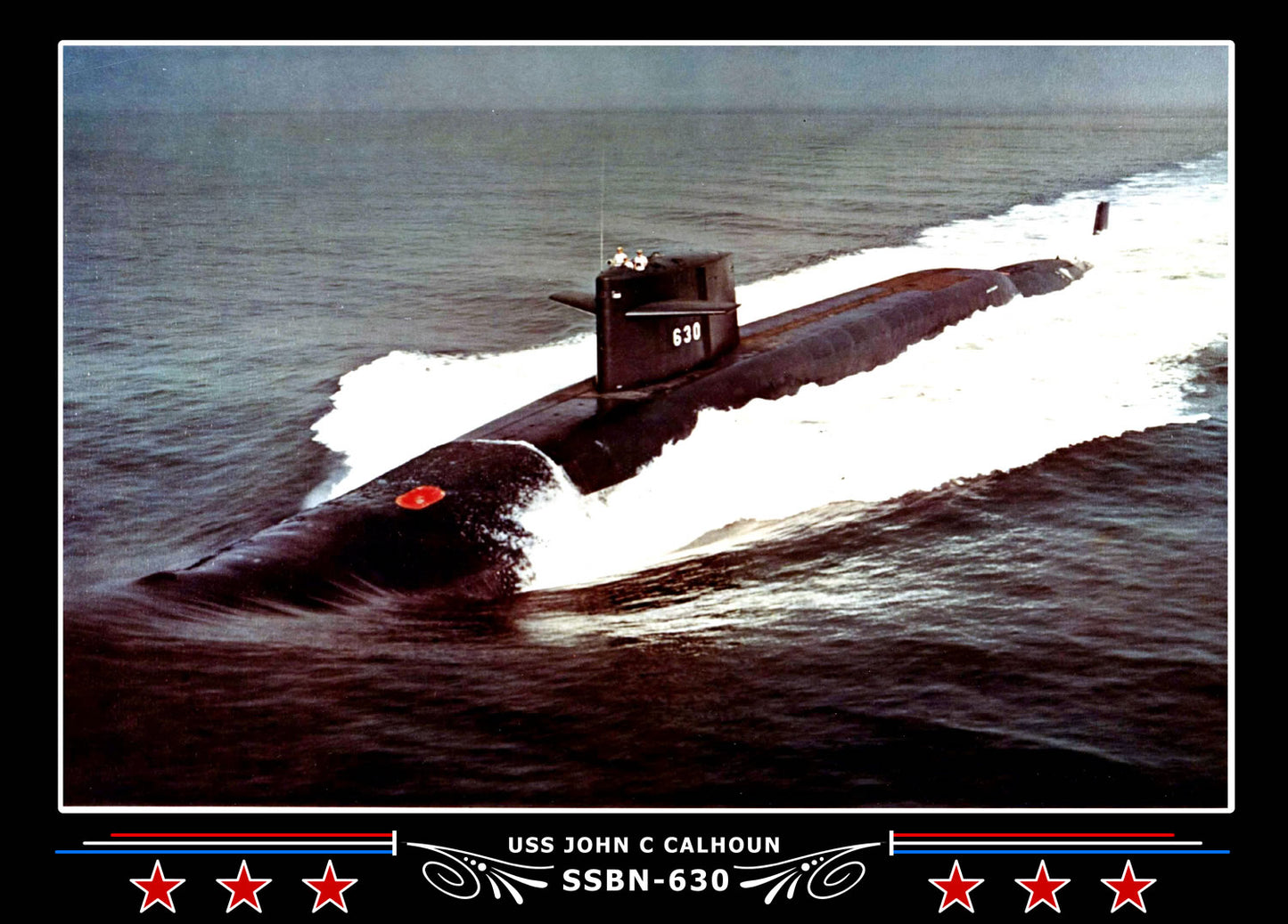 USS John C Calhoun SSBN-630 Canvas Photo Print