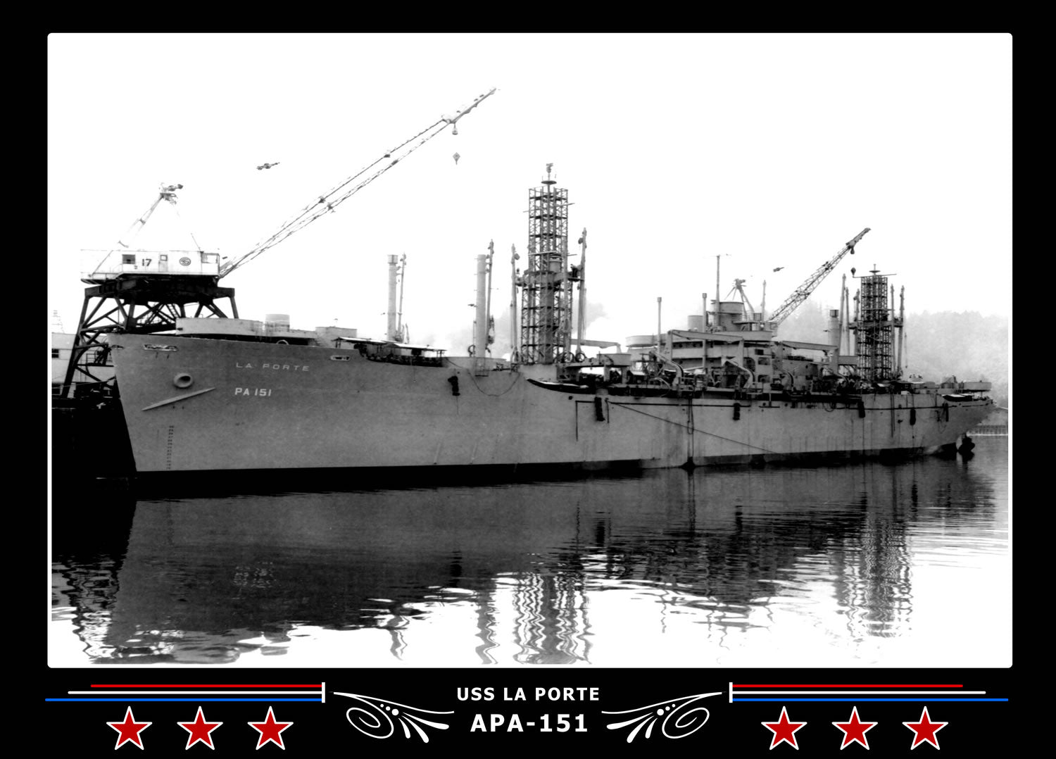 USS La Porte APA151 Canvas Photo Print