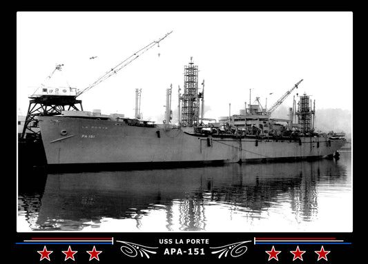USS La Porte APA151 Canvas Photo Print