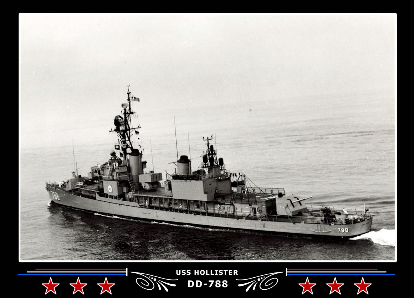 USS Hollister DD-788 Canvas Photo Print
