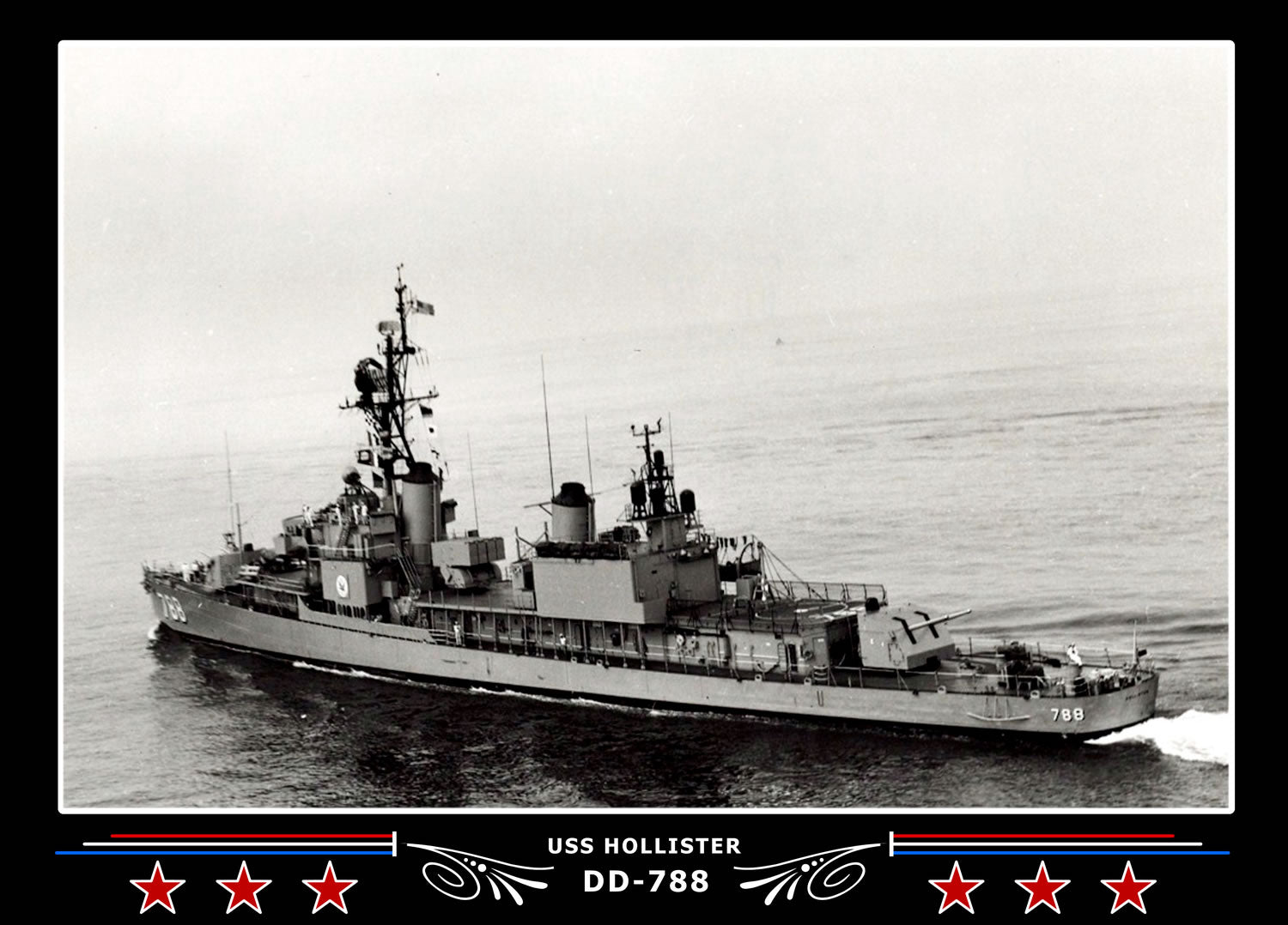 USS Hollister DD-788 Canvas Photo Print
