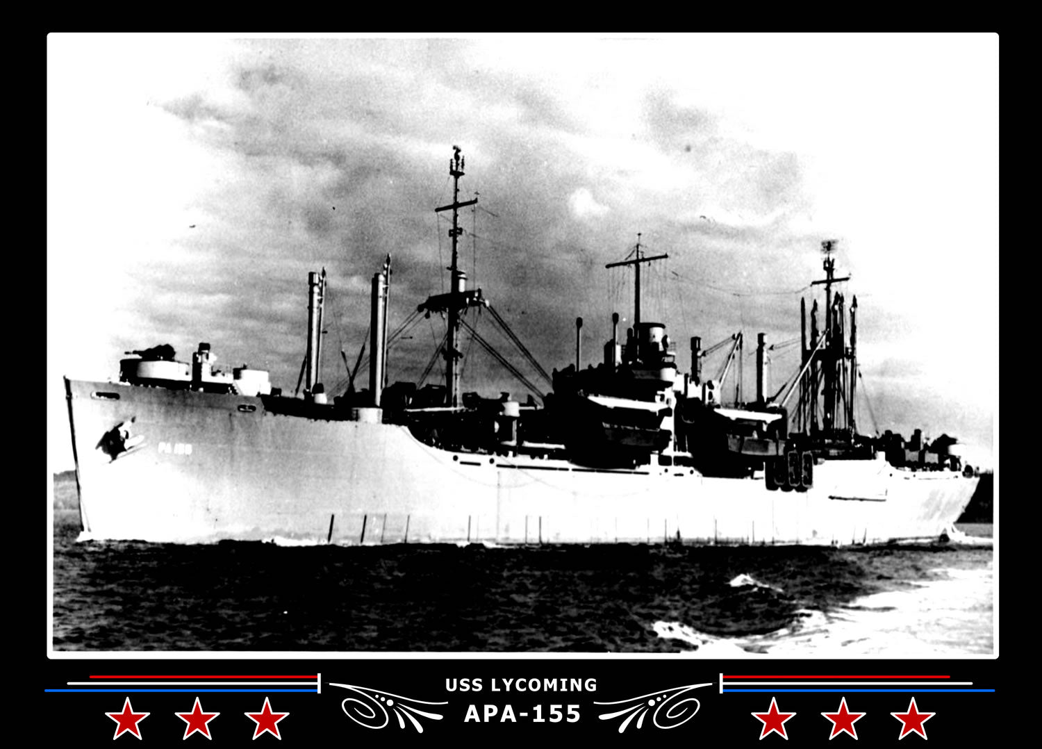 USS Lycoming APA155 Canvas Photo Print