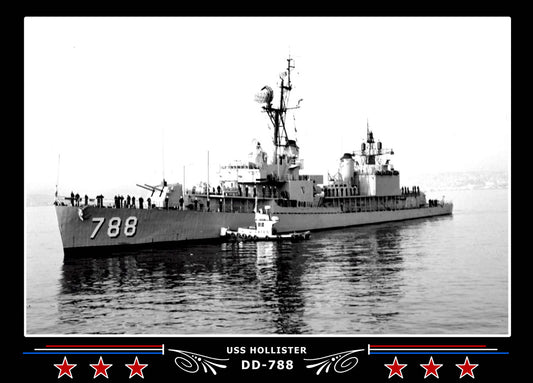 USS Hollister DD-788 Canvas Photo Print