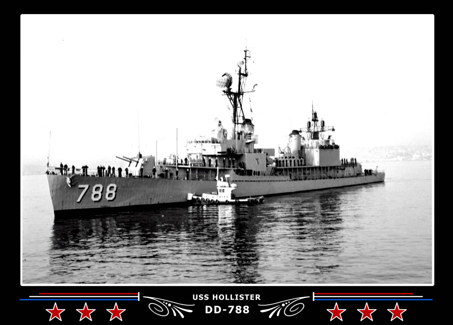 USS Hollister DD-788 Canvas Photo Print