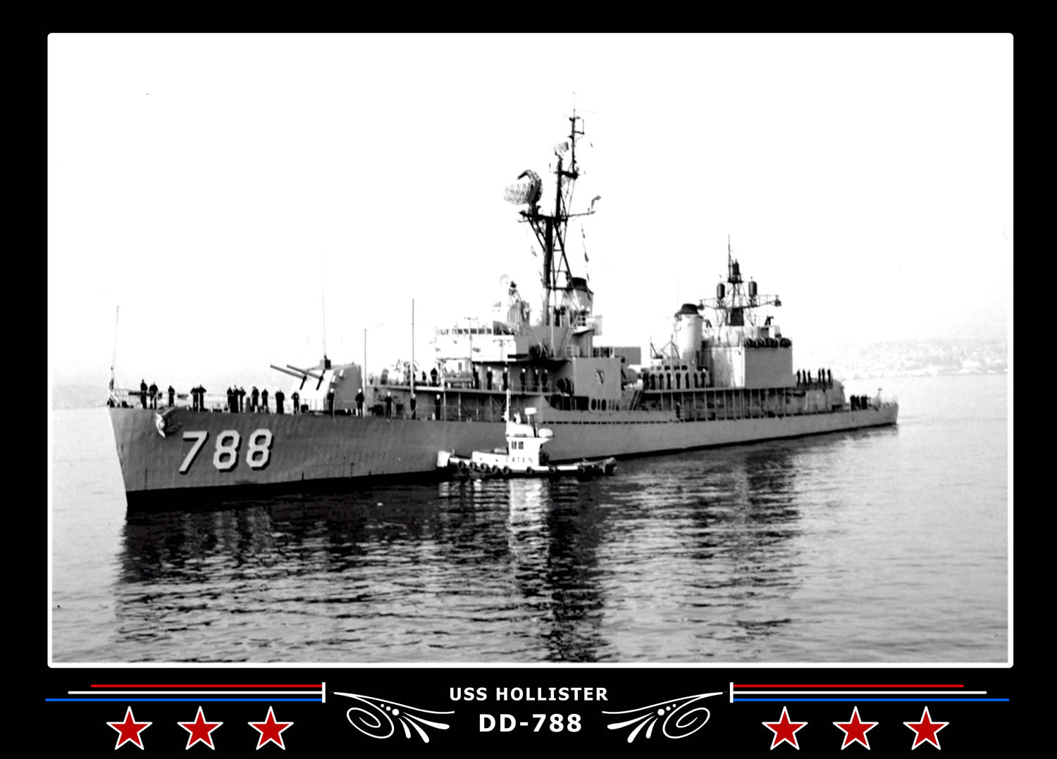 USS Hollister DD-788 Canvas Photo Print