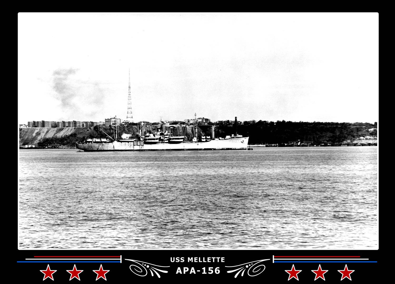 USS Mellette APA156 Canvas Photo Print