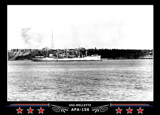 USS Mellette APA156 Canvas Photo Print