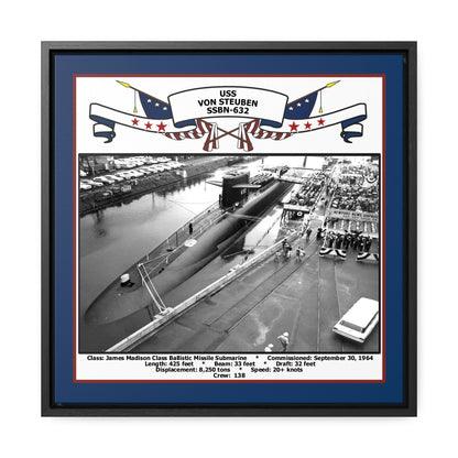 USS Von Steuben SSBN-632 Navy Floating Frame Photo Front View