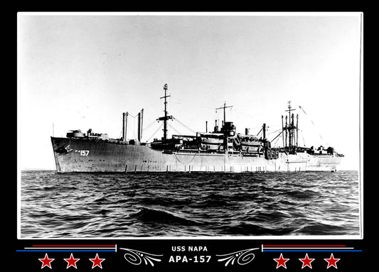 USS Napa APA157 Canvas Photo Print