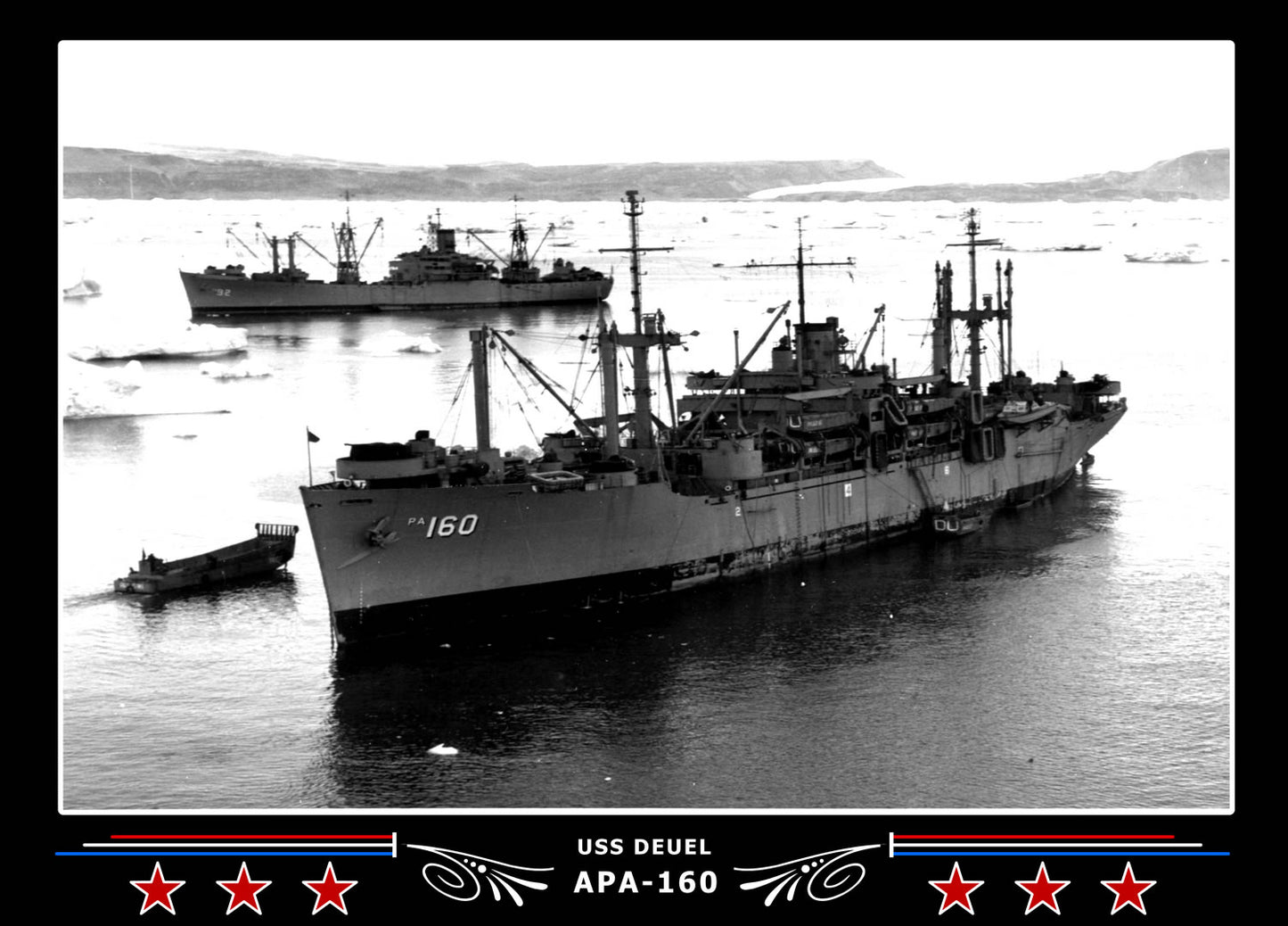 USS Deuel APA160 Canvas Photo Print