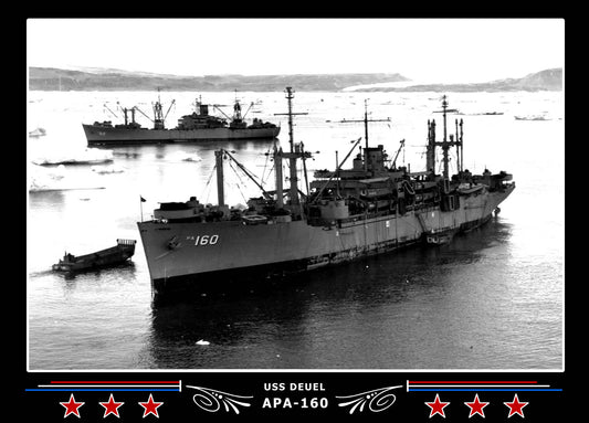 USS Deuel APA160 Canvas Photo Print