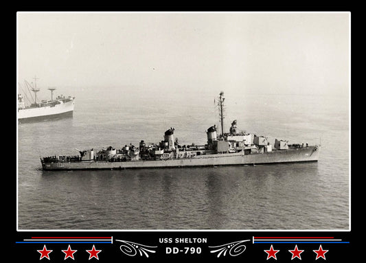 USS Shelton DD-790 Canvas Photo Print
