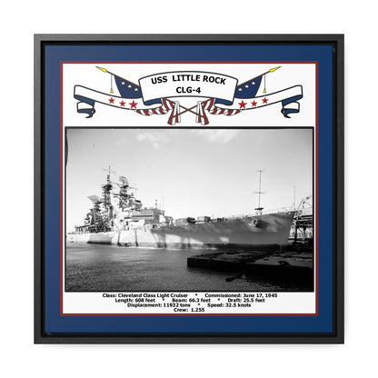 USS Little Rock CLG-4 Navy Floating Frame Photo Front View