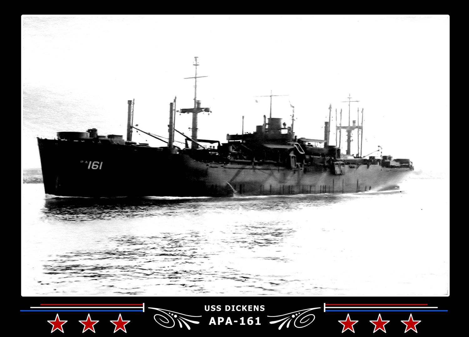 USS Dickens APA161 Canvas Photo Print