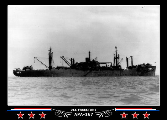 USS Freestone APA167 Canvas Photo Print