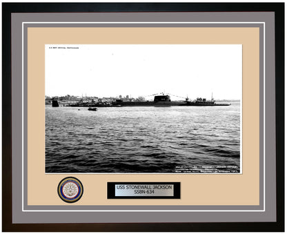 USS Stonewall Jackson SSBN-634 Framed Navy Ship Photo Grey