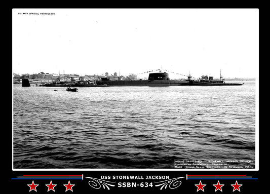USS Stonewall Jackson SSBN-634 Canvas Photo Print