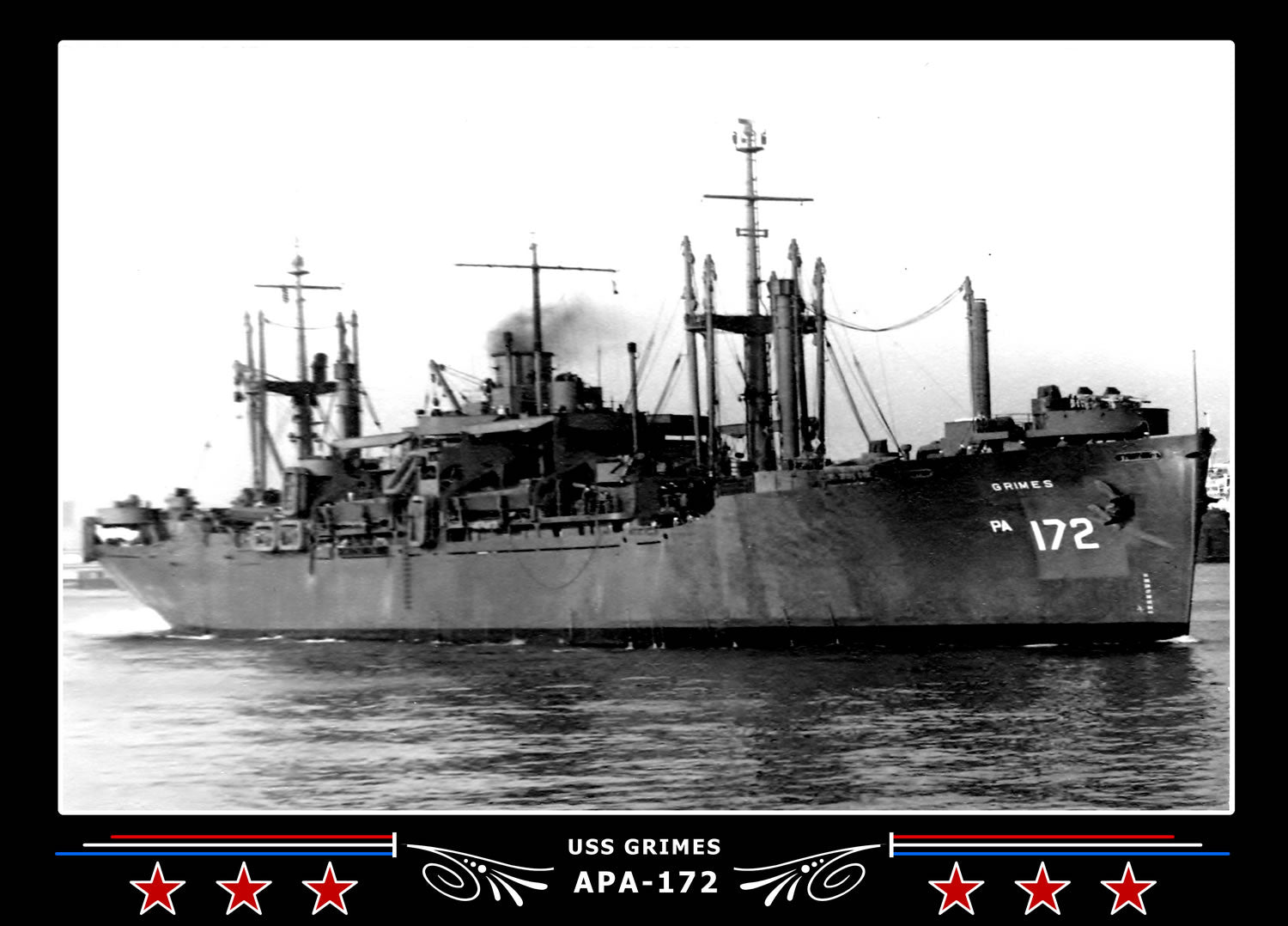 USS Grimes APA172 Canvas Photo Print