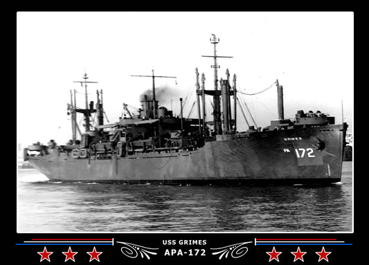 USS Grimes APA172 Canvas Photo Print