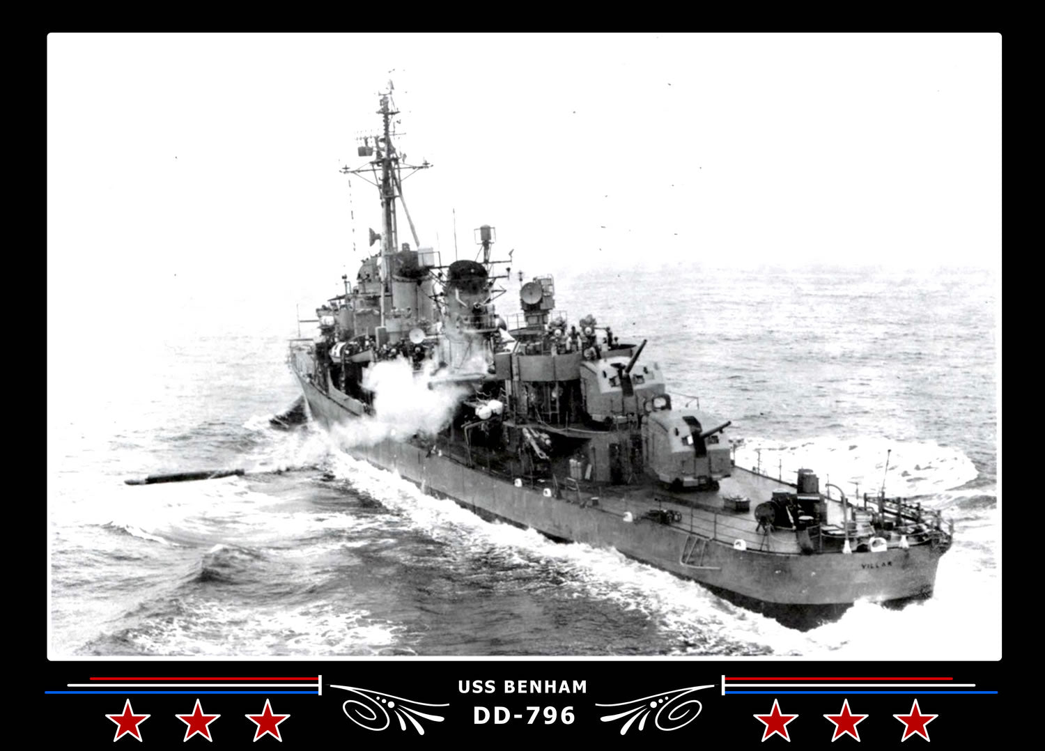 USS Benham DD-796 Canvas Photo Print