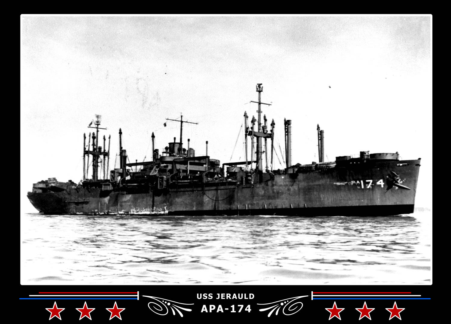 USS Jerauld APA174 Canvas Photo Print