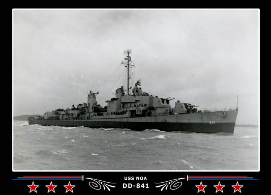 USS Noa DD-841 Canvas Photo Print