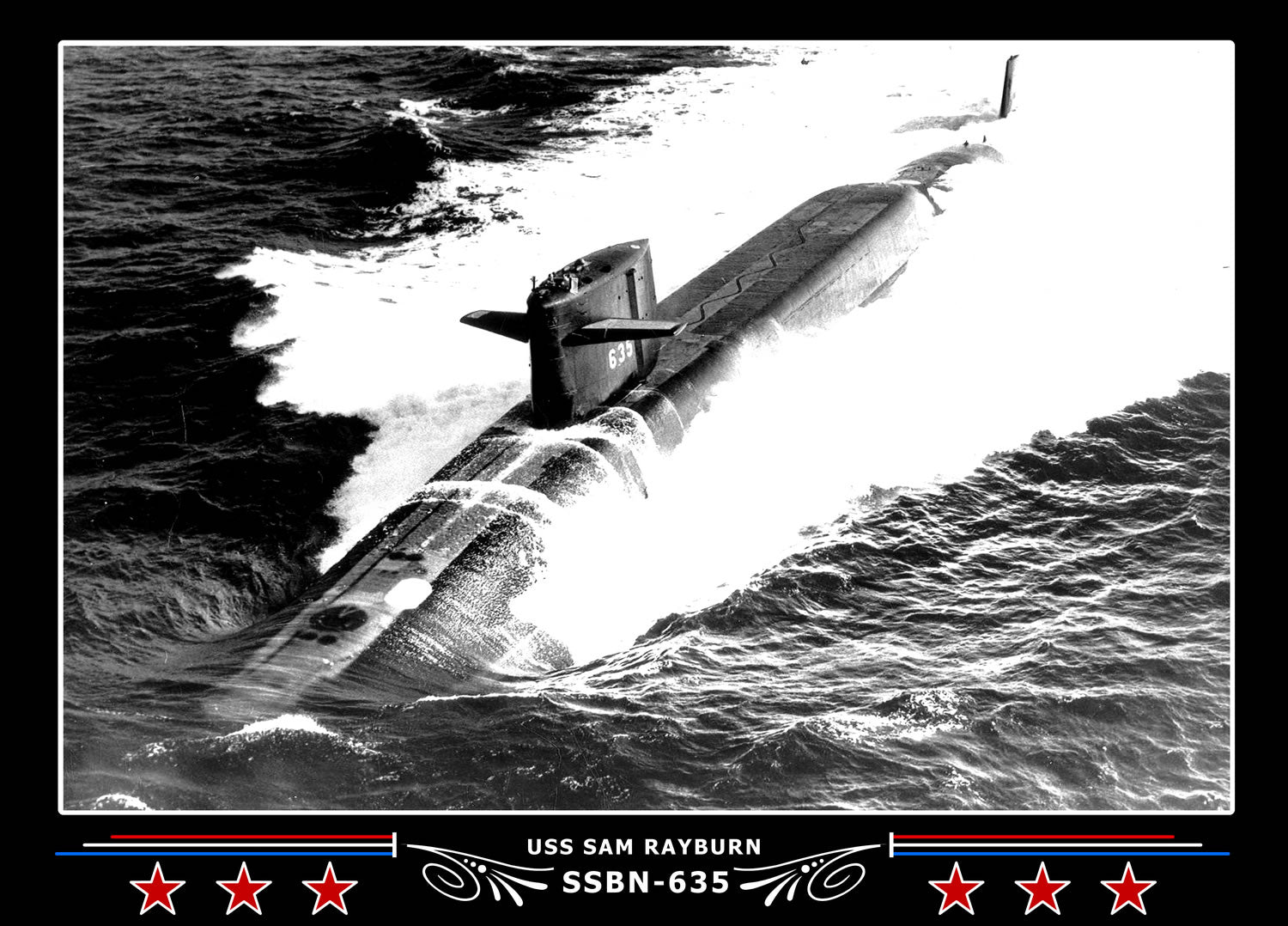 USS Sam Rayburn SSBN-635 Canvas Photo Print